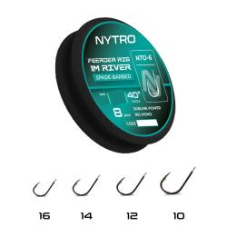 NYTRO BAS DE LIGNE NT05 BARBED FEEDER RIVER 40"/100CM NYTRO 0,17mm 12 40"/100cm