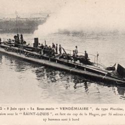 CPA - Marine  de Guerre - CHERBOURG - Le SOUS-MARIN -N&deg;7078