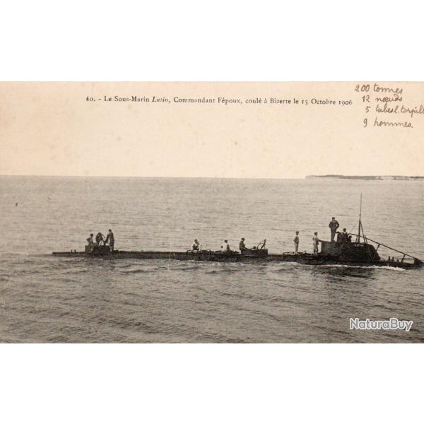 CPA - Marine  de Guerre - " Lutin "  - Le SOUS-MARIN -N�7079