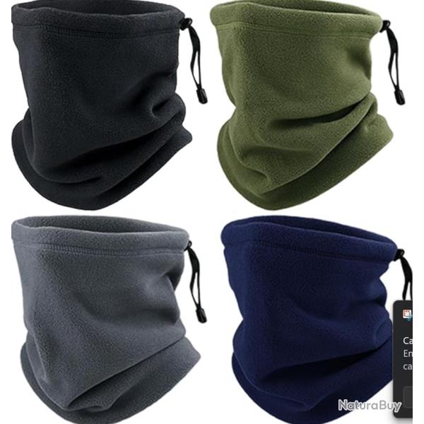 LOT DE 4 TOURS DE COU POLAIRES - Protection Totale Froid & Vent - JD-SHOP