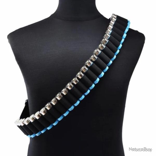 CARTOUCHI�RE CEINTURE 26 EMPLACEMENTS CALIBRE 16 - NOIR