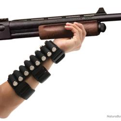 CARTOUCHIERE TACTIQUE POUR AVANT-BRAS 8 CARTOUCHES - CALIBRE 12 - NOIR