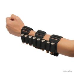 CARTOUCHIERE TACTIQUE POUR AVANT-BRAS 8 CARTOUCHES - CALIBRE 12 - NOIR