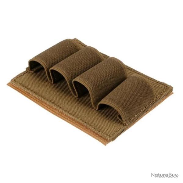 CARTOUCHI�RE VELCRO 4 EMPLACEMENTS CALIBRE 12 - KAKI