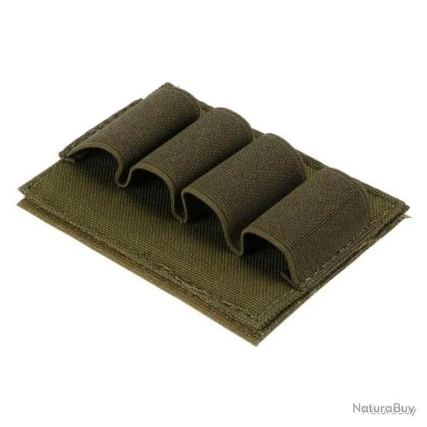 CARTOUCHI�RE VELCRO 4 EMPLACEMENTS CALIBRE 12 - VERT