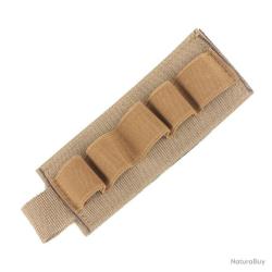 CARTOUCHI&Egrave;RE VELCRO 5 EMPLACEMENTS CALIBRE 16 - KAKI