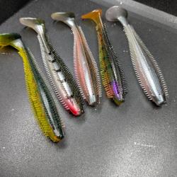 Lot 351 / Fox rage SPIKEY SHAD ultra UV.5 pi&egrave;ces.