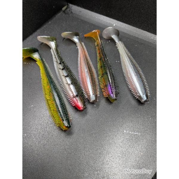Lot 351 / Fox rage SPIKEY SHAD ultra UV.5 pi�ces.