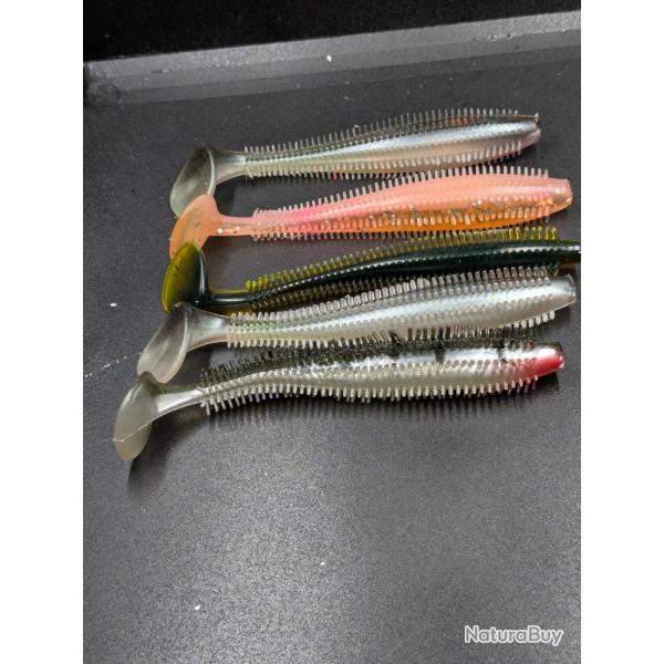 Lot 354  / Fox rage SPIKEY SHAD ultra UV.5 pi�ces / 12 cm . Fish and Fishing.
