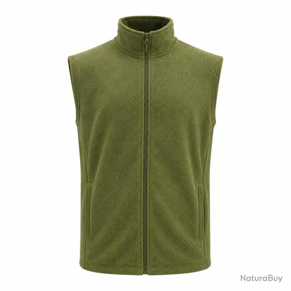 Veste polaire kaki sans manches L