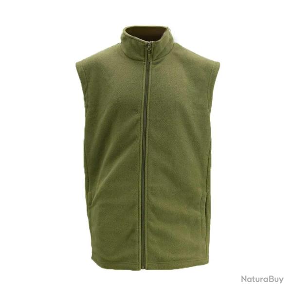 Veste polaire kaki sans manches L