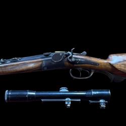 Magnifique Express &agrave; chiens stutzen 6,5x57R artisanale Allemande