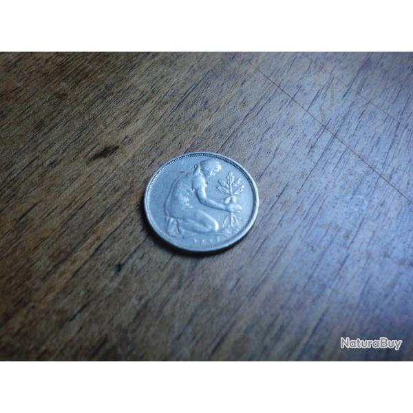 monnaie  r�publique f�d�rale allemande 50 pfennig 1949