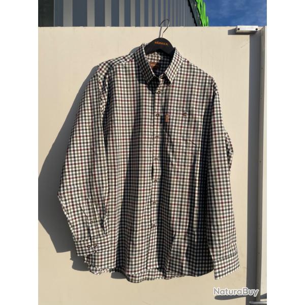 Chemise H�rkila Milford Burgundy Check