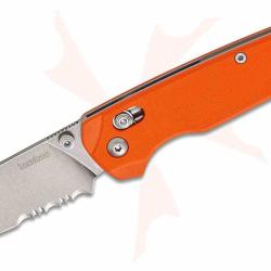 Couteau Kershaw Bel Air XL EMT Lame Acier CPM MagnaCut Manche Orange Alu DuraLock USA KS6110EMTOR -