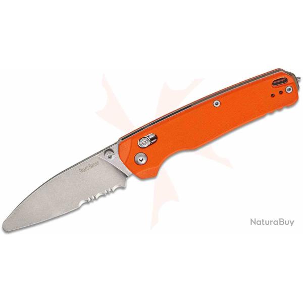 Couteau Kershaw Bel Air XL EMT Lame Acier CPM MagnaCut Manche Orange Alu DuraLock USA KS6110EMTOR -
