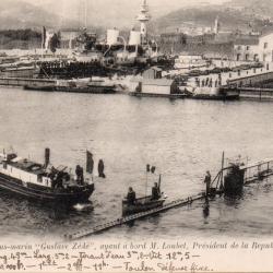 CPA - MARINE de GUERRE - Le Sous-Marin " Gustave Z&eacute;d&eacute; " -N&deg;7080