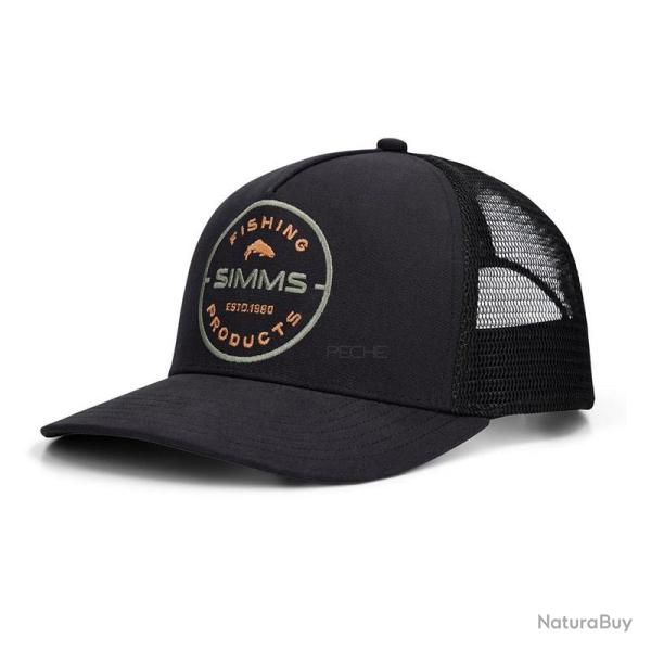 Casquette SIMMS Double Haul Trucker Black Rounder