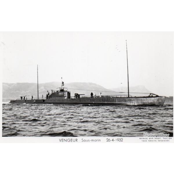 CPA - MARINE de GUERRE - VENGEUR Sous-marin 26-4-1932 -N�7073