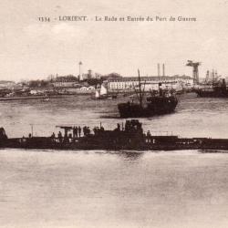 CPA - MARINE de GUERRE - LORIENT. La Rade et Entr&eacute;e du Port de Guerre -N&deg;7074