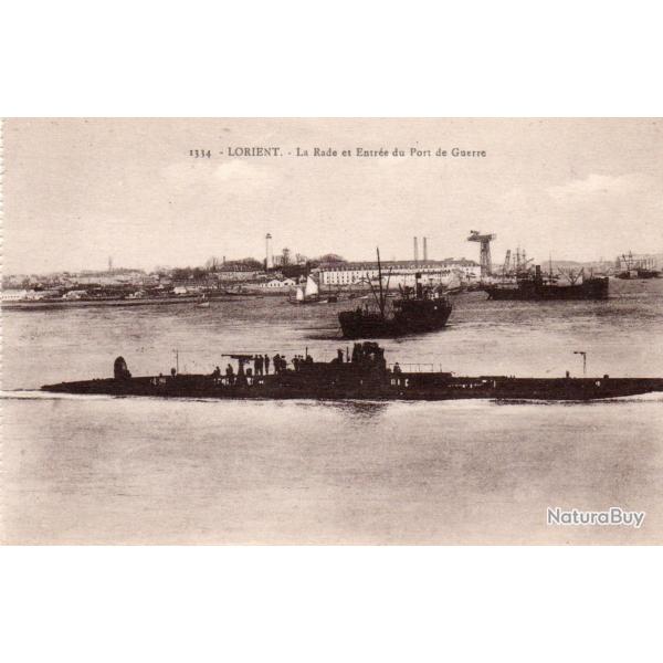 CPA - MARINE de GUERRE - LORIENT. La Rade et Entr�e du Port de Guerre -N�7074