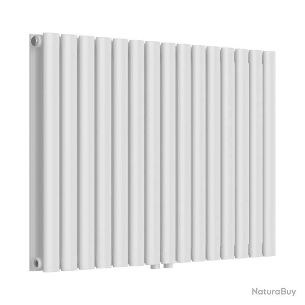 Radiateur � panneaux design double 1180 watts acier 60 x 90 cm blanc 03_0010479