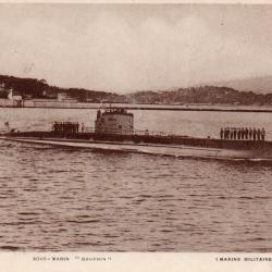 CPA - MARINE de GUERRE - SOUS-MARIN " DAUPHIN " -N&deg;7086