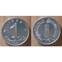 France 1 Centime 1967 Epi Piece Franc Centime Francs