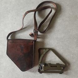 Niveau de pointage US - Quadrant gunners M1A1 avec sacoche en cuir (case.carrying) M18 - TBE