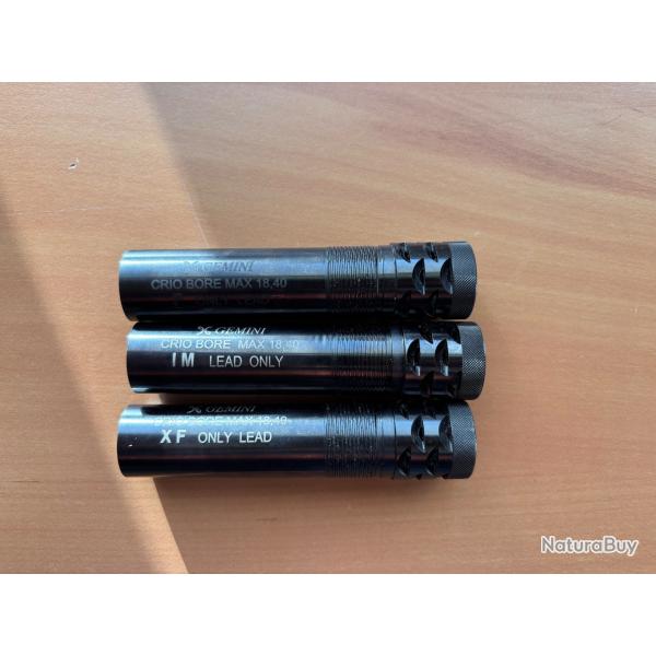 Lot de 3 chokes Benelli Crio bore gemini Cal. 12 - 1� sans prix de r�serve !!