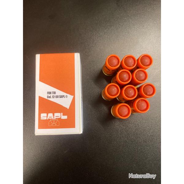Cartouche d�fense � balle caoutchouc Fun tir Sapl x10