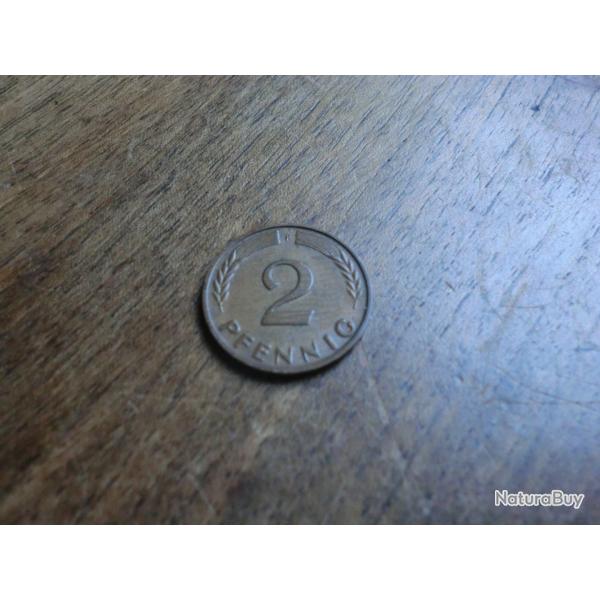 monnaie deuschanld 2 pfenning 1965