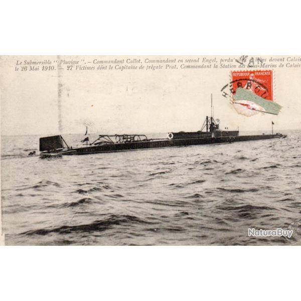 CPA - MARINE de GUERRE - Le Submersible  " Pluvi�se " -N�7087