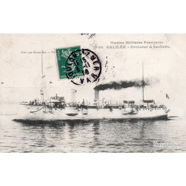 CPA - Navire de Guerre GALIL�E Croiseur � barbette -N�7087