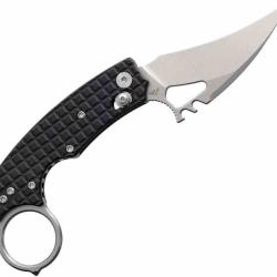 Couteau Miguron Ameight Knives MK-2 Karambit Lame Acier 14C28N Manche Black Alu Crossbar AME507WBK