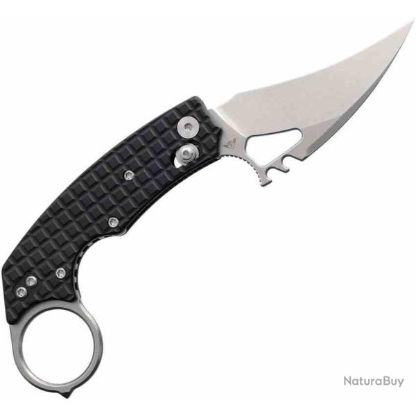 Couteau Miguron Ameight Knives MK-2 Karambit Lame Acier 14C28N Manche Black Alu Crossbar AME507WBK