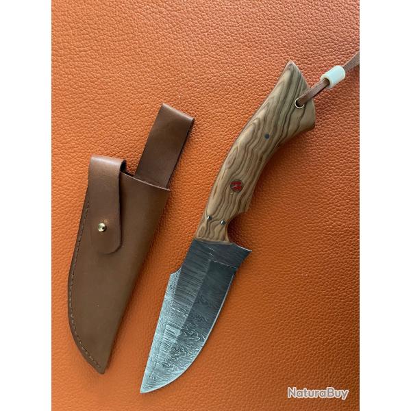 COUTEAU LAME FIXE EN DAMAS