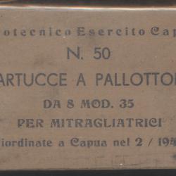 (5943) UNE BOITE DE 50 8x59SR BREDA A BALLE ETUI ACIER ww2