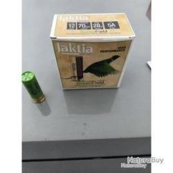 500 CARTOUCHES JAKTIA CAL 12X70 28GR N&deg;3 OU 4 ACIER AVEC BOURRE BIODEGRADABLE