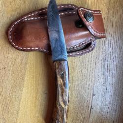 Couteau pliant  chasse v&eacute;ritable Damas Jo&euml;l Grandjean