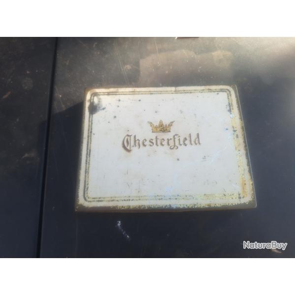 Ancienne Boite ( vide) M�tal Cigarettes Chesterfield US WW2