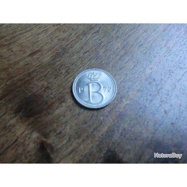 monnaie belgique 25 c  1972
