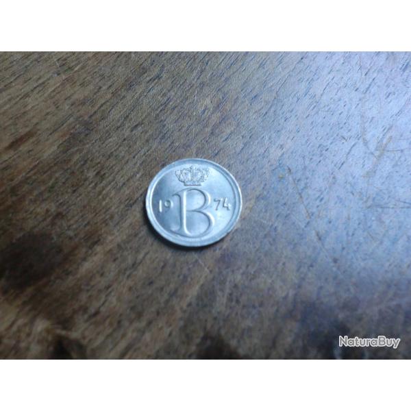 monnaie belgique 25 c  1974