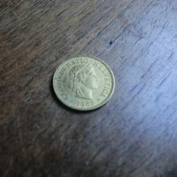 monnaie suisse 5 rappen  1985