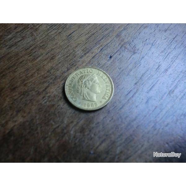 monnaie suisse 5 rappen  1985