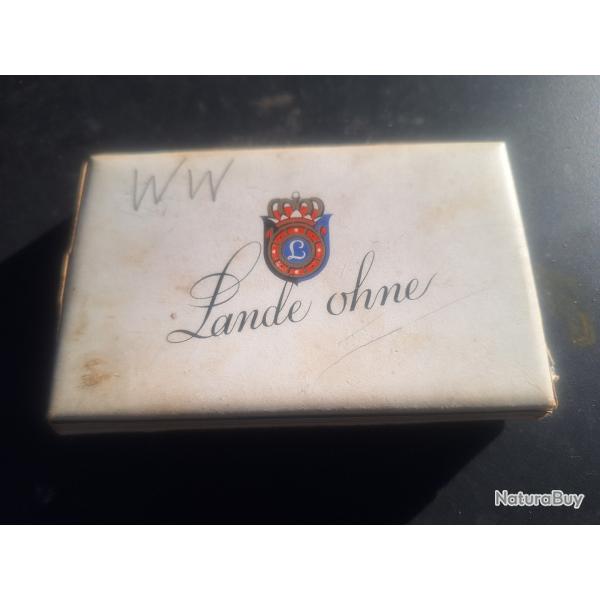 ancienne Boite en carton (vide) de Cigarettes Lande Ohme Allemagne WW2 3� Reich