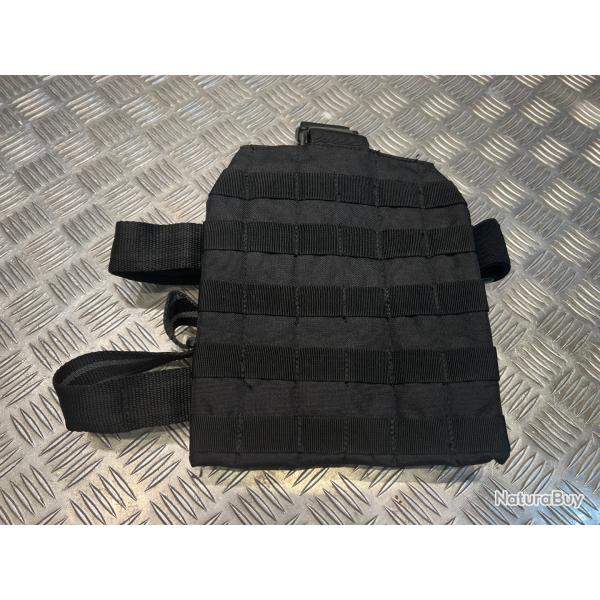 Plaque panneau de jambe cuisse molle noir mil-tec