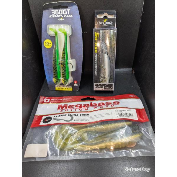 Lot 367 /  Leurres STORM 360 GT, MEGABASS WORM  ..... FISH AND FISHING.