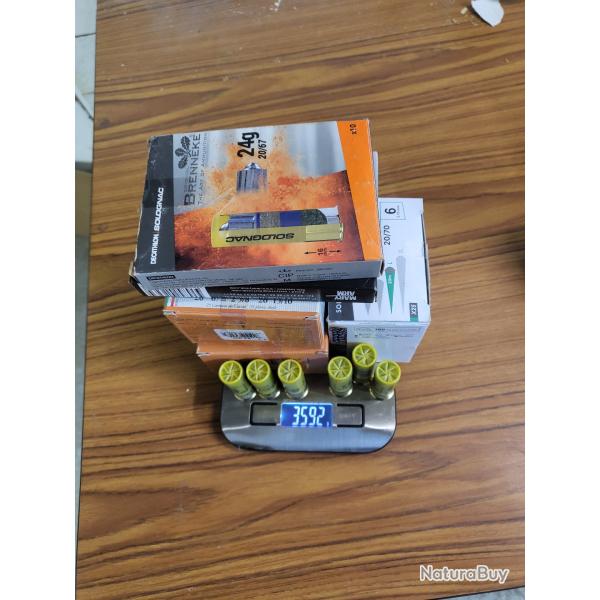 1 lot de 93 cartouches cal 20