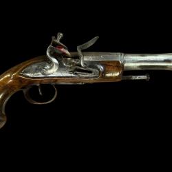 magnifique pistolet &agrave; silex tromblon